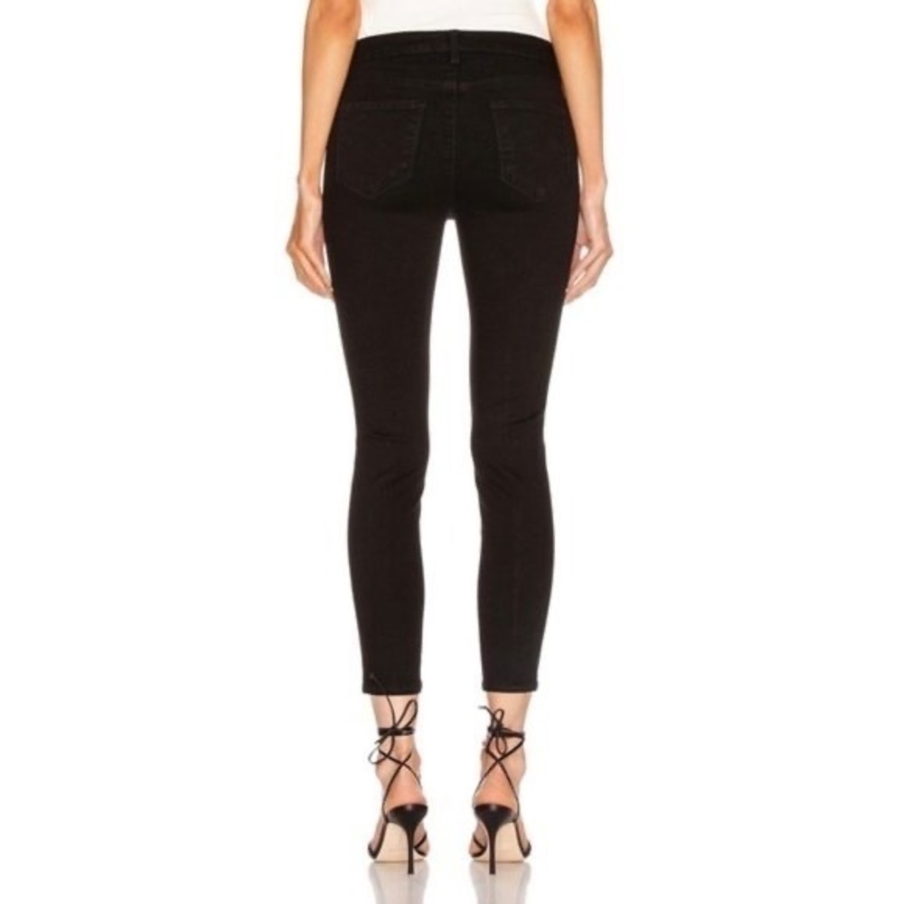 L’AGENCE Margot Crystal Tux Stripe Skinny Jeans in Noir - sz 30 - Picture 5 of 11